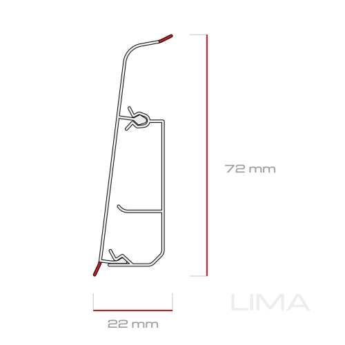 Listwa przypodłogowa LIMA 72mm/2,5m Geelong